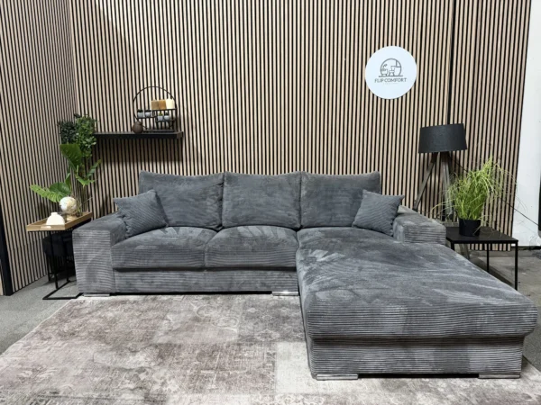 Prachtige ribstof hoekbank! 280x200
