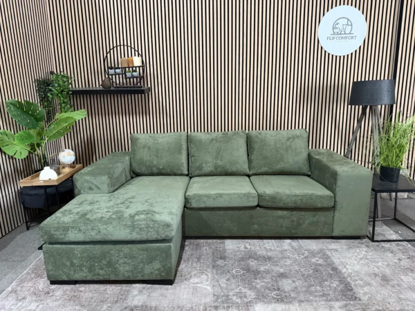 Nieuwe groene hoekbank! 235x155